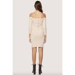 Lost + Wander  Sandy Rock Knit Halter Mini Dress Cream Womens Size Large Photo 3