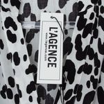 L'Agence NWT  Womens Leopard Popover Tunic Top Size XS Roll Tab Sleeve Mob Wife Photo 4