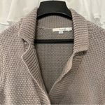 Boden Thick Cable Knit Button Front Collared Cardigan Photo 3