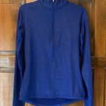 Nike Pro Dri-Fit Quarter Zip Purple Snakeskin Print Long Sleeve Top Size Large Photo 0