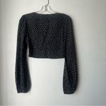 Princess Polly  Aldon Black & White Polka Dot Longsleeve Crop Top 2 Photo 7