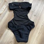 Shade & Shore  Ruffle Front Size Monokini One Piece Swimsuit Black Size S NWT Photo 7