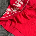 Strut & Bolt  embroidered midi dress linen sleeveless sun dress floral ruffle SM Photo 9