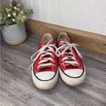 Converse  All Star Unisex Red Lace Up Low Top Punk Sneaker Shoe Mens 5 Womens 7 Photo 2