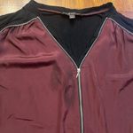 Rock & Republic Burgundy Zip Blouse M Photo 5