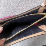 Tommy Hilfiger  Leather Purse Magenta Cranberry Tan Double Handle Bag Photo 11