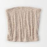 American Eagle Soft & Sexy Rib Tube Top in Light Brown Leopard Print Size L NWOT Photo 2