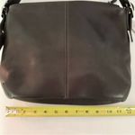 Tignanello Leather Crossbody Women's Black Silver Buckle Hardware Zip Closure Photo 1