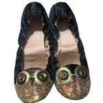 Kate Spade Black & Gold Owl Flats 9 Photo 0