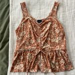 Daytrip Buckle Cinch Tie Peplum Tank Top Photo 3