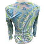 Icikuls Golf Pullover Womens 1/2 Zip Long Sleeve Lightweight Mesh Underarm Sz L Blue Size L Photo 6