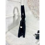 NWT Quilted Koala Crushed Velvet Midi East West Bag w/ Gold Glitter Heart Strap Black Photo 12