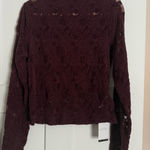 Burgundy lace blouse Purple Size XL Photo 0