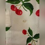 π Vintage Y2K Cynthia Howie Maggy Boutique Cream Silk Dress Cherries Size 8 π Red Photo 7