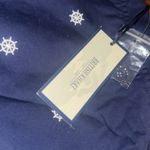 British Khaki  Navy Blue Embroidered Shark Design Chino Shorts Women's  size 2 Photo 2