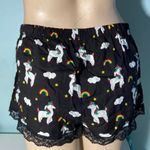 Forever 21 Black Unicorn Graphic Pajama Shorts Photo 3