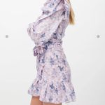 Isabel Marant  Lavender Floral Long Sleeve Dress Photo 3