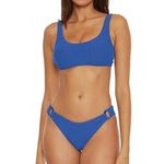 BECCA by Rebecca virtue Becca Jocelyn Blue Ribbed O-Ring Two Piece Bikini Swimsuit Set Size Small Photo 0