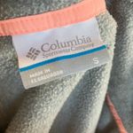 Columbia  PGF Womens Gray Fleece‎ Pullover Coral Trim Fishing Gear Mock Neck Photo 9