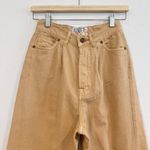 Free People NWT Sandrine Rose The Fred Pleated Baggy Jeans Tan Khaki Size 24 Photo 1