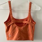 Free People Movement Orange Sleeveless Ruched Crop Tank Photo 2