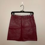 Forever 21 Leather Mini Skirt, Dark Magenta, Size S, EUC Photo 1