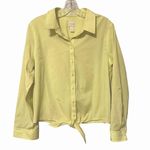 Chico's Chico’s Tie- Front Tessa Top Lime Green/Yellow Vanity Size 1 (US M) Photo 1
