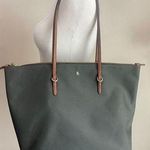 Ralph Lauren Lauren  Army Green Tote Purse Nylon Shoulder Bag Keaton Tote Photo 0