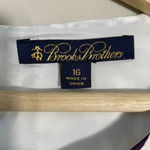 Brooks Brothers 346 Women's Size 16 Sleeveless Floral Sheath Dress Purple White Photo 8