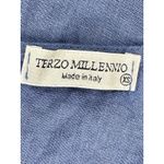 Terzo Millenio 100% Linen Lace Trim Shift Dress Blue Made in Italy Size XS EUC!! Photo 3