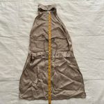 High neck backless gold satin micro mini dress size small Photo 7