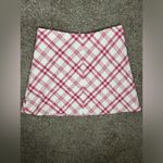 ZARA  Tweed White And Pink Check Mini Skirt Photo 1