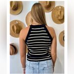 By Together $42 NWT Talk About It Tank - Black/White S Photo 3