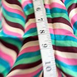 ZARA satin zig zag Festival wide leg cinched waist pants XS Photo 11