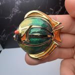 Liz Claiborne Colorful Enamel Fish Brooch Pin Gold Tone Signed LC Photo 10
