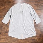 Anthropologie DONNI. •  Sandwash Ribbed Sweater Coat cardigan jacket cream grey Photo 1