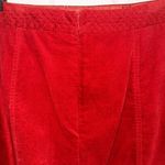 Anthropologie ETT TWA Quilted Velvet Mini Skirt in Brick Red Size 10 Photo 5