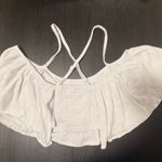 Amuse Society White Off-Shoulder Crop Top with adjustable straps Photo 1