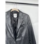 ZARA Faux Vegan Leather Blazer Women XS Black Grunge Skater Whimsigoth Academia Photo 9