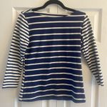 J. McLaughlin  Womens XS Navy Boat‎ Neck Top Catalina Coastal Nautical Euro Resort Photo 0