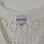 SNDYS. Revolve Shona White Sheer Crochet Beach Swim Cover Up size small Photo 4