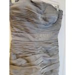 Monique Lhuillier  Bridesmaids Dress Size 4 Gray Strapless Ruched‎ Cocktail Photo 2