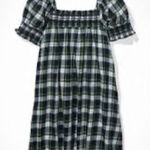 American Eagle  Plaid babydoll Dress M NEW NO TAGS has pockets 100% cotton Photo 0