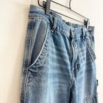 american eagle jeans size 12 Medium Blue 90s Straight Y2K Friends Carpenter Photo 5