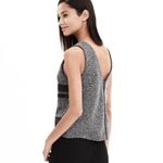 Banana Republic Sequin Herringbone Dark Gray Low Back Zipper Tank Size 12 Photo 1