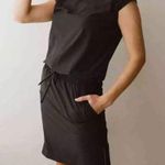 ALBION FIT Going Places Cap Sleeve Athleisure Dress in Black Size ST Small Tall Photo 7