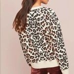 Mother The Square Leopard Print Crewneck Sweatshirt small Tan Photo 10
