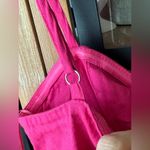 Tuckernuck MILLY Bows Romper Anya Linen tie knot Front Sleeveless Sweetheart barbie pink Photo 12