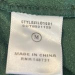 Lalavon Elegant Green Velvet Mini Shirt Dress Size M Photo 5