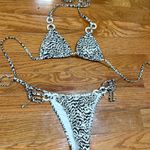 Aerie New Black and White Animal Print Bikini S Photo 0